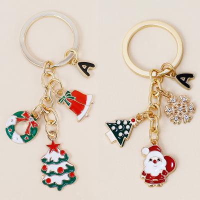 China 2021 New Fashion Santa Claus Elk Merry Christmas Ornaments Christmas Key Chain Decorations For Home Christmas Gifts Snowman Keychain for sale