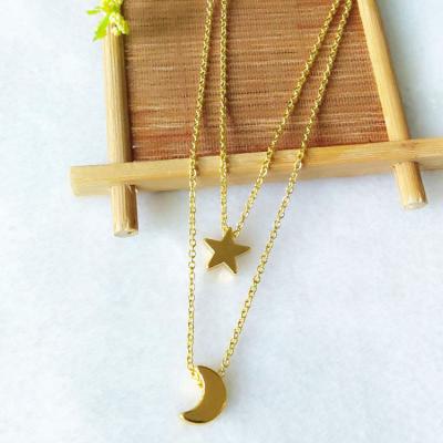 China ALLOY Yongze Moon Star Pendant Necklace for sale