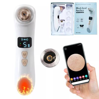 China Acne Treatment Face Remover Acne Remover Blackhead Vacuum Vacuum Remover Heater Device for Blackhead Pimples Remove for sale