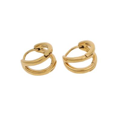 China CLASSIC Hypoallergenic Geometric Gold Plated Up-to-date Personalized Stainless Steel Earrings for sale