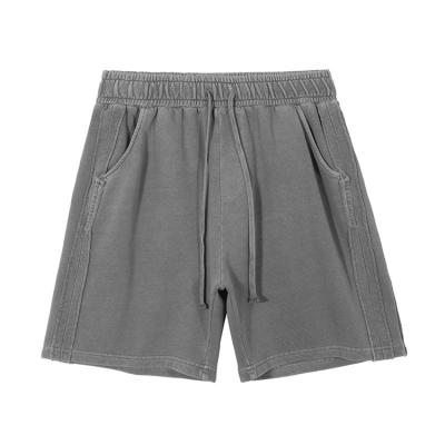 China 240G Anti-Wrinkle Trims Shorts Unisex Logo Sweat Men Custom Sport Whshed Shorts for sale