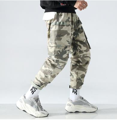 China Anti-Wrinkle Hot Selling 100% Cotton Camouflage Printed Trotter Pants Cargo Sports Pants Fashionable Pants for sale