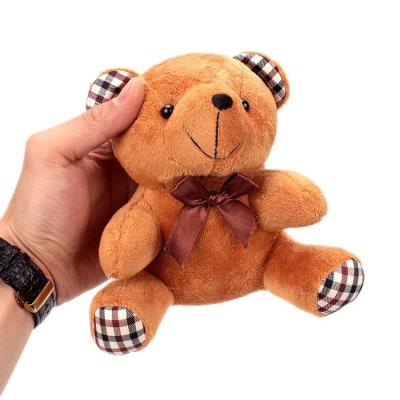 China Plush Children Toys Key Chain Doll 10cm Teddy Bear Cute Plush Toys Soft Stuffed Bears Pendant for sale