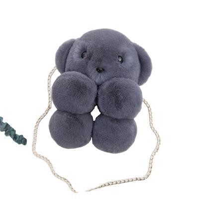 China Cute Cartoon Teddy Bear Bag Girl Teddy Bear Cross Hot Sale Plush Design New - Fashion Body Bag Bags For Women for sale