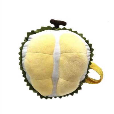 China Plush Customized Fruit Shaped Animated Durian Plush Toy Durian Bags for sale