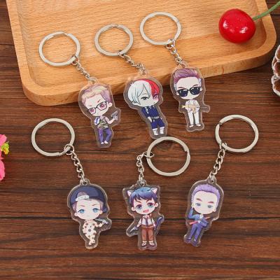 China China Manufacture Wholesale Cute Anime Cartoon Custom Printed Acrylic Charms Acrylic Key Chain for sale