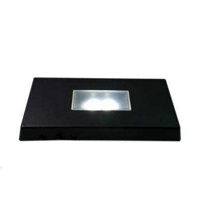 China Europe Plastic Rectangle Black Optional Colors Battery Operated Led Light Unfolding Base For Crystals for sale