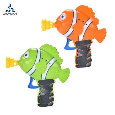 China Kids Summer Plastic Toy Clownfish Manual Inertia Bubble Hot Sale Outdoor Gun for sale