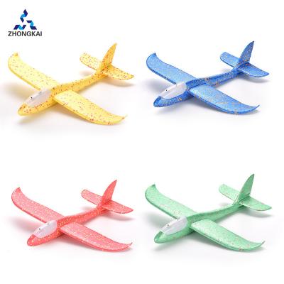 China Foam Hand Outdoor Toy 48cm EPP Play Toy 48cm Most Popular Kids Glider Launch Plane With Light for sale