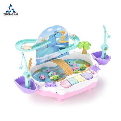 China Plastic New Product 2 In 1 Multi Function Fishing Paradise With Light And Music For Kids for sale