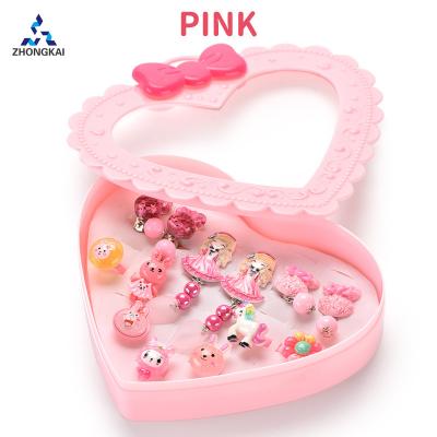 China Plastic Children Bead Earrings Birthday Party Gift Cartoon Earring For Babies Toys for sale