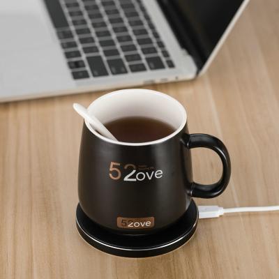 China Sustainable Coffee Mug Warmer and Wireless Charger with Auto-closed for Desktop Use 2 IN 1 Cup Mug Warmer Heating Set for sale