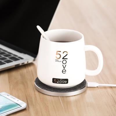 China Sustainable Coffee Mug Warmer with Wireless Charger 2 in 1 for Office /home for sale