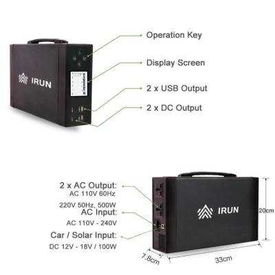 China Industrial Portable UPS 21Ah Backup Power Station Emergency Power Supply 500W for sale