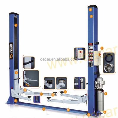 China 5 Ton Two Post Car Lift For Dirty Post / 2 Hydraulic Car Lift 5T DK-250E 5000kg for sale