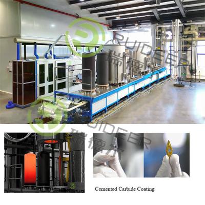 China Chemical Vapor Deposition Coating Furnace with TiCL4,AICL3 precursors and process gases for sale