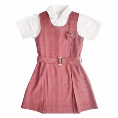 China OEM School Uniform Dresses Students Wear School Dress Designs Girls Designs Primary School Uniforms for sale