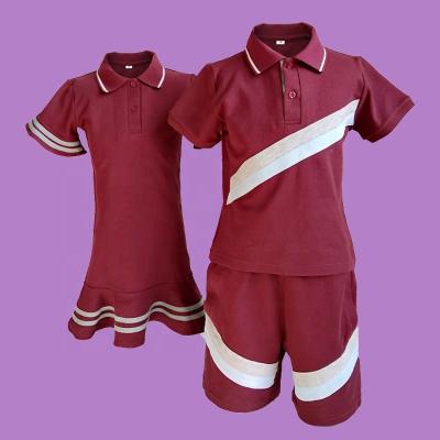 China Custom made high quality high school primary school boys and girls polo uniforms boys and girls pre school dress uniform designs for kids for sale