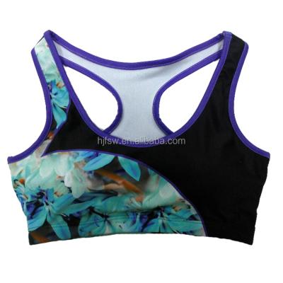 China Cheap Breathable Breathable Custom Thin Yoga Bra Sublimation Sports Bra Sexy Sports Tops for sale