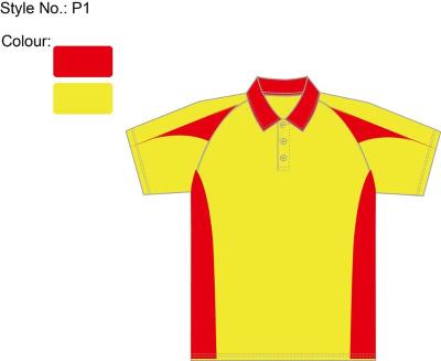 China Anti Shrink Comfy Yellow Custom Logo Polo T-Shirt With Collar for sale