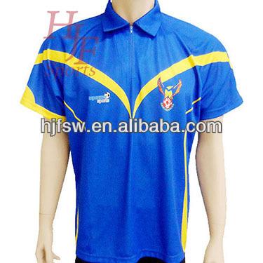 China Shirts & Tops Gold Digital Print Football Tank Top Sublimation Design Blue Soccer Jersey for sale