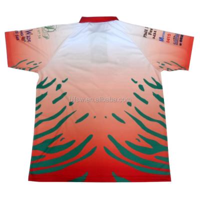 China New Design Sublimation Cricket Shirt Badminton Shirt Polyester Red Polo Kid - Adult for sale