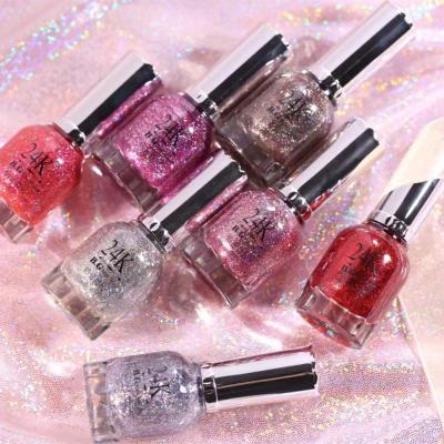 China Newest Technology Non-Toxic Bulk Logo Nail Polish 24k ml NO--bake Custom Quick-Drying 12 Ml Organic Nail Polish Air Dry for sale