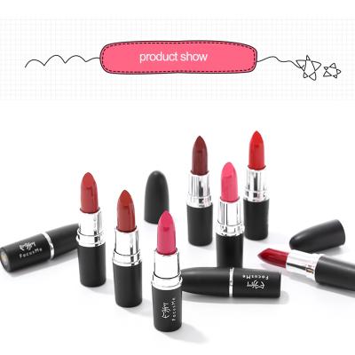 China Hot Selling Base Matte Lipstick Private Label by Matte Waterproof Bullet Shape Sunscreen Lipstick for sale