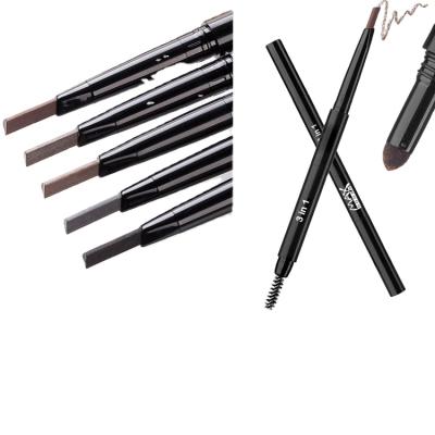 China Hot Selling Waterproof Waterproof 4 Colors Long Lasting Eyebrow Double Eyebrow Pencil Lead Making With Brush for sale