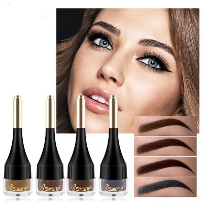 China Private Label Logo Waterproof Dark Medium Brown Waterproof Custom Eyebrow Gel Waterproof Eyebrow Gel With Brush for sale