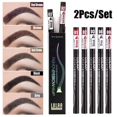 China Four-Claw Eyebrow Tint Fork Tip Fork Waterproof Eyebrow Tattoo Pencil Lasting Waterproof Liquid Eyebrow Pencil for sale