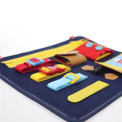 China Felt Anti-theft Children's Early Education Toys Learn To Dress Busy Board for sale