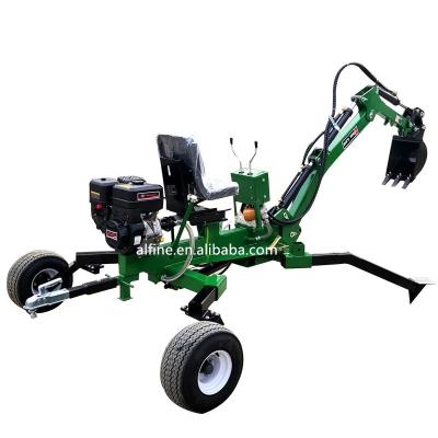 China China Factory Price Best Self Power Gasoline Engine Towable-Backhoe with 9-15hp Engine for sale