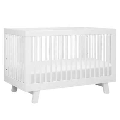 China New Type Full Size Baby Pine Solid Wood Cradle Twin Bed, Eco-Friendly Materials+fast Installation Twin Crib Multifunctional Crib for sale