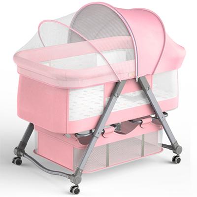 China Portable Folding Newborn Baby Travel Cradle Metal+fabric Newborn Cradle Baby Crib Hutch Crib Outdoor Bed Prices for sale