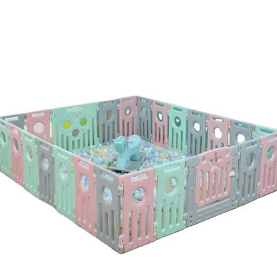 China Factory Traditional Hot Sale Toddlers Plastic Safety Baby Playpen Fence Play Yards With Multi Toys for sale