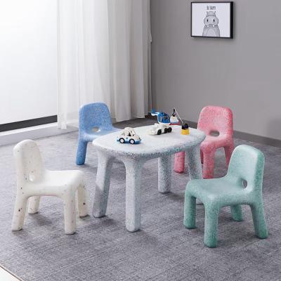 China Eco-friendly Kids Indoor Harmless Plastic Children Study To Learn To Write Draw Modern Concise Desk Table With Chair Set for sale