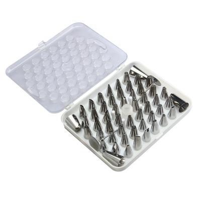 China Sustainable Cake Decorating Supplies Baking Set Tools Stainless Steel Nozzle Tips Piping Set For Pastry Fondant for sale