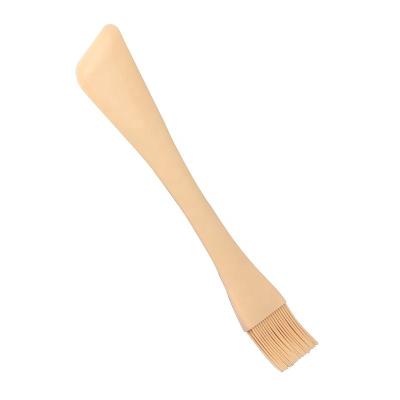 China Sustainable 2 In 1 Heat Resistant Silicone Kitchen Accessories Baking Pastry Spatula Oil Brush for sale