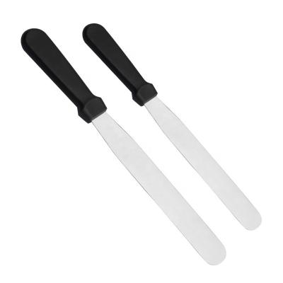 China Sustainable Stainless Steel Baking Tools Cake Knife Cream Cake Glazing Spatula Butter Spreader Knives for sale