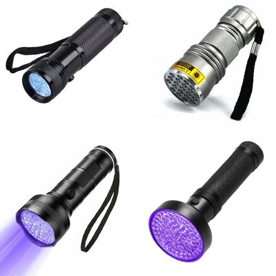 China Jade Detector 12 21 51 100 LED UV Violet Inspection Camping Torch Lamp 365Nm 395Nm UV Flashlight for sale