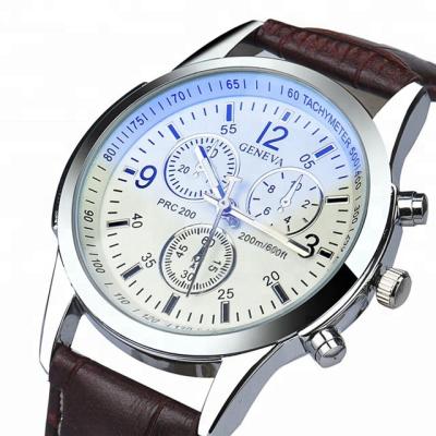 China Non-specific fashion platinum business men's geneva quartz watch relogio masculino for sale