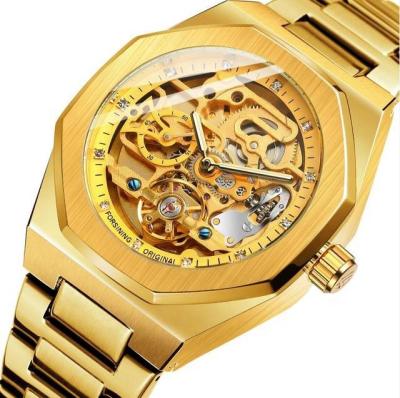 China Forsining Top Brand Non-Specific Stainless Steel Skeleton Luxury Automatic Mechanical Watch for sale