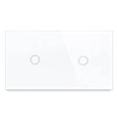 China Wall Light Touch Switch 2/4/6 Way UK Standard EU Touch Button 1 Switch 157mm Crystal Class Panel 300W Olny Touch Function Light Outlet for sale