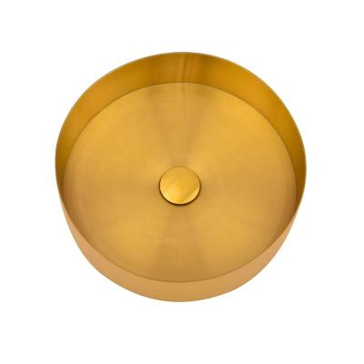 China Without Faucet Luxury handmade nano gold round kitchen sinks single bowl bathroom wash basin 304 stainless steel kitchen sinks for sale