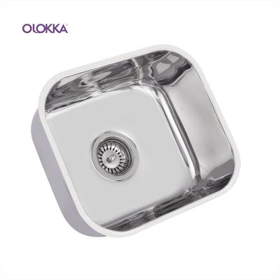 China Without Faucet Promotion 304 Stainless Steel Single Kitchen Sink Polished Above Counter Sink Vegetable Sink for sale