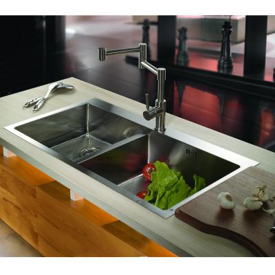 China Without Faucet Factory Wash Vegetables Double Bowl Kitchen Sink Workstation Farmhouse Apron Kitchen Sink for sale