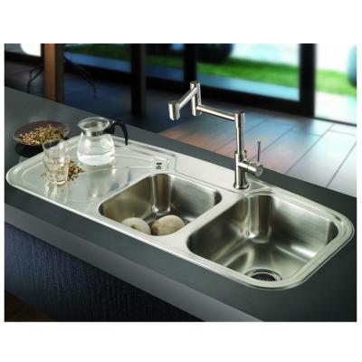 China Without Faucet Nano Steel Sus 304 German High Quality Stainless Steel Kitchen Sink Black Kitchen Sinks Double Bowl for sale