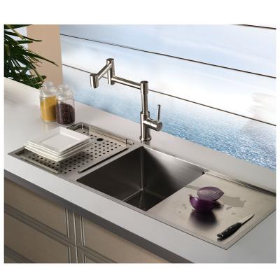 China Without Faucet 36 Inch Stainless Steel Hand Made Black Kitchen Sink Farmhouse  double bowl kitchen sink yiwu Turkey for sale