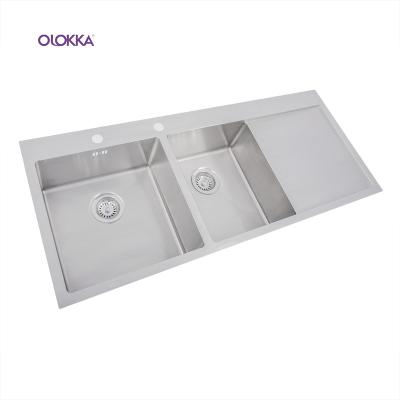 China Without Faucet Laundry Undercount Kitchen Sink Foshan Stainless Steel Sink Brass Copper Farmhouse Kitchen Sink With Table for sale